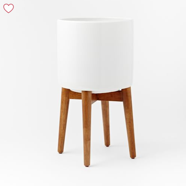 Mid-Century Turned Leg Standing Planters
