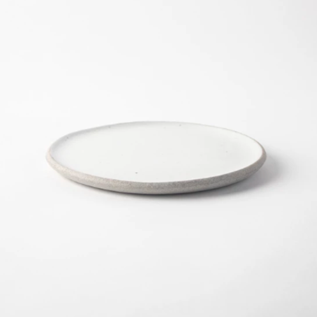 Humble Ceramics Stillness Plate 6.5 Greystone/Snow White