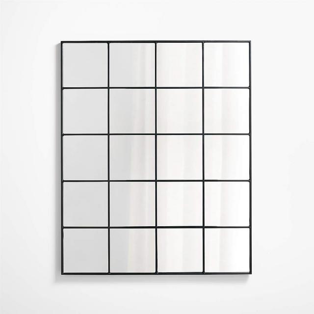 Bridget Classic Rectangular Window Pane Wall Mirror 45"x55"