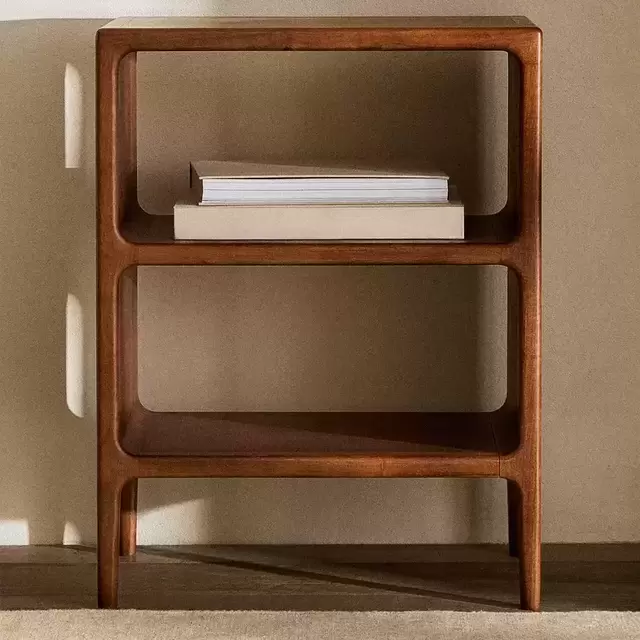 Dark wooden individual occasional furniture