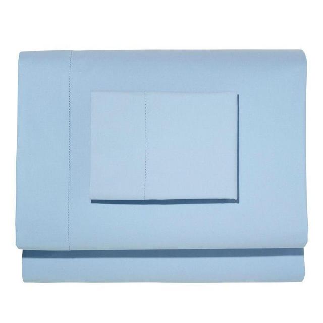 280-Thread-Count Pima Cotton Percale Sheet Set - King/Lake (Blue)