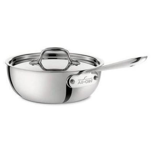 All-Clad D3™ Compact Stainless Steel Saucier with Lid
