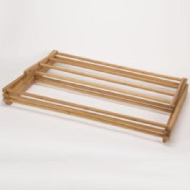 Household Essentials 6524 Tall Indoor Folding Wooden Clothes Drying Rack - Dry Laundry and Hang Clothes - Made of Bamboo