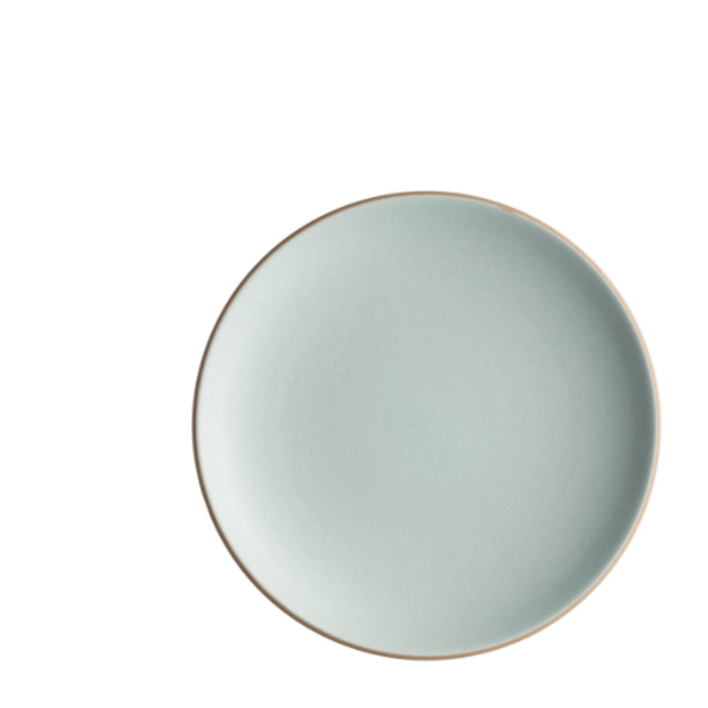 Salad Plate-Aqua Chocolate Brown