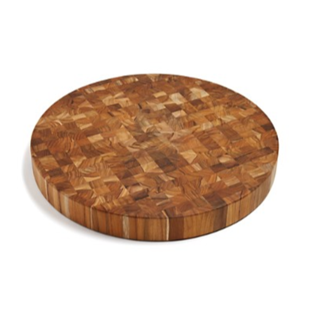 Teakhaus by Proteak Butcher Block Circle End-Grain Cutting Board