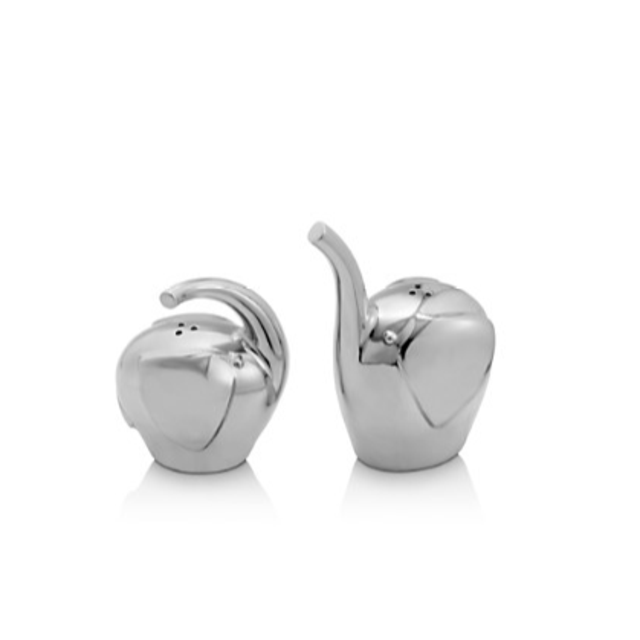 Nambé Elephant Salt & Pepper Shakers