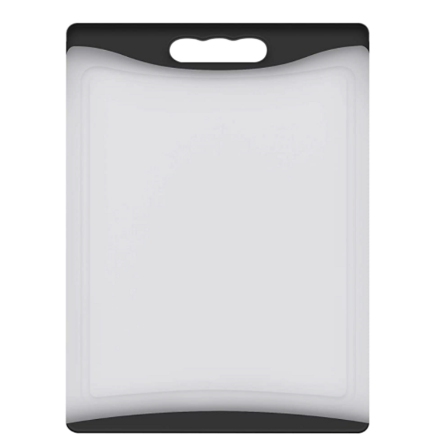 Extra Large Cutting Board, 17.33" Plastic Cutting Board for Kitchen Dishwasher Chopping Board with Juice Grooves Kitchen Cutting Board with Easy Grip Handle, Clear, Kikcoin