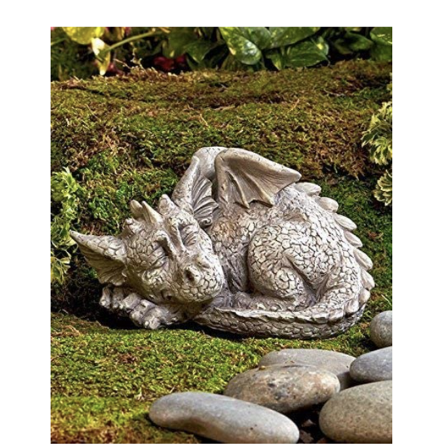 Adorable Baby Sleeping Dragon Statue