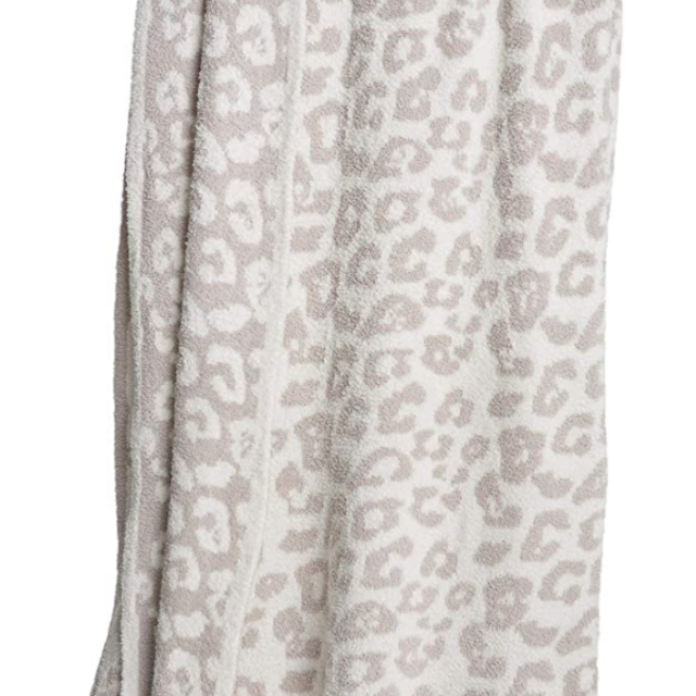 Barefoot Dreams "Barefoot in the Wild" Throw Blanket - Leopard, Cream/Stone