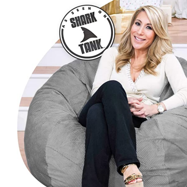 CordaRoy's Convertible Chair Folds from Bean Bag to Bed, As Seen on Shark Tank, Charcoal - Full Size