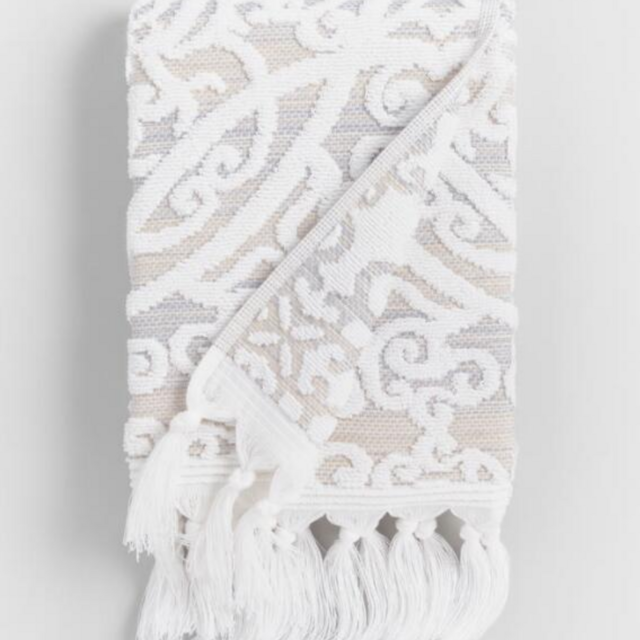 Taupe Medallion Scarlett Sculpted Hand Towel