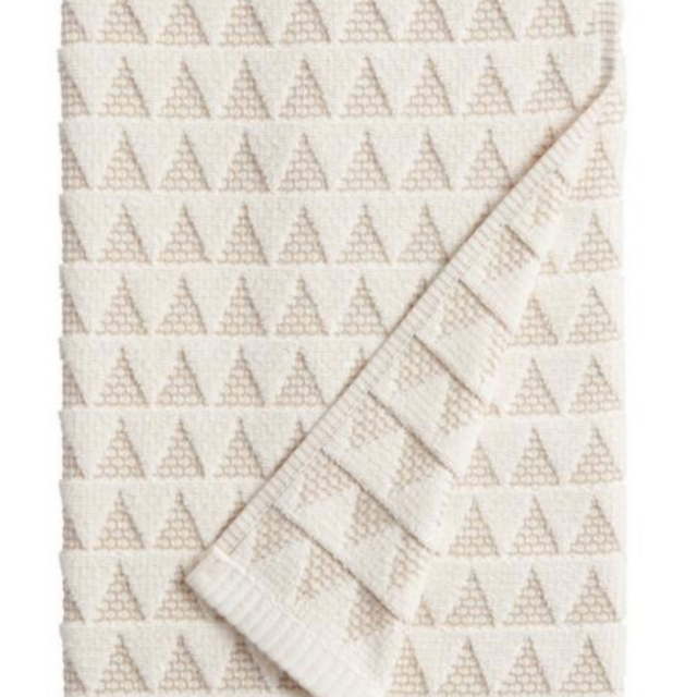 Ivory And Taupe Sculpted Triangle Laken Bath Towel
