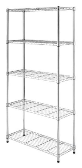 Whitmor 6060-267 Supreme 5-Tier Shelves, Chrome