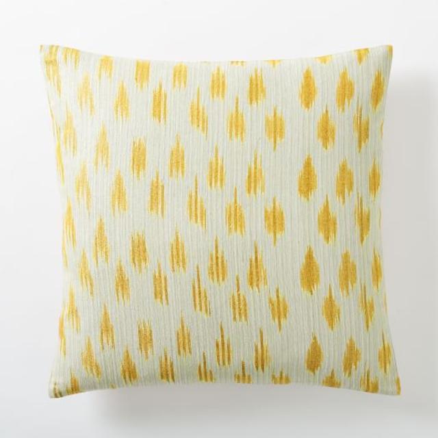 Metallic Ikat Dot Pillow Cover - Horseradish