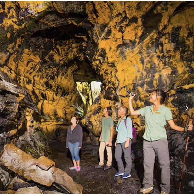 Volcano Park Unveiled-Ultimate Kilauea Volcano Tour and Private Golden Lava Tube; Big Island Hawaii