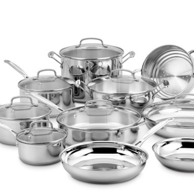 Cuisinart Chef's Classic Stainless-Steel 17-Piece Cookware Set