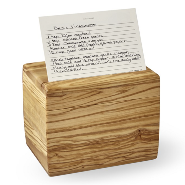Olivewood Recipe Box