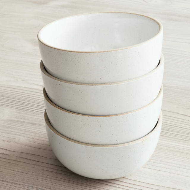 Mill Stoneware Cereal Bowls - Ivory (set of 4)