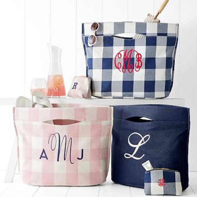 Modern Pool Tote, Gingham