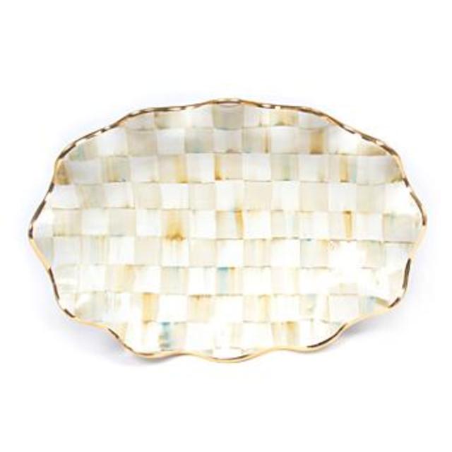 Parchment Check Serving Tray
