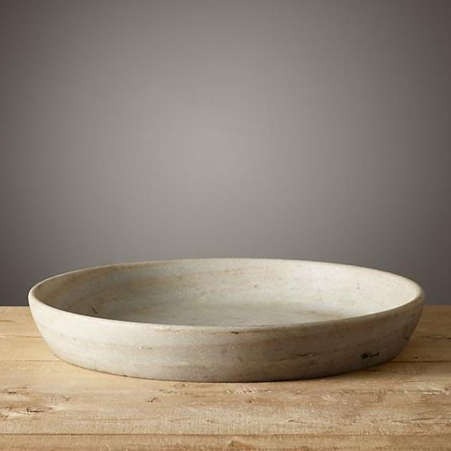 Lathe-Turned Marble Bowl - Extra Large Slanted