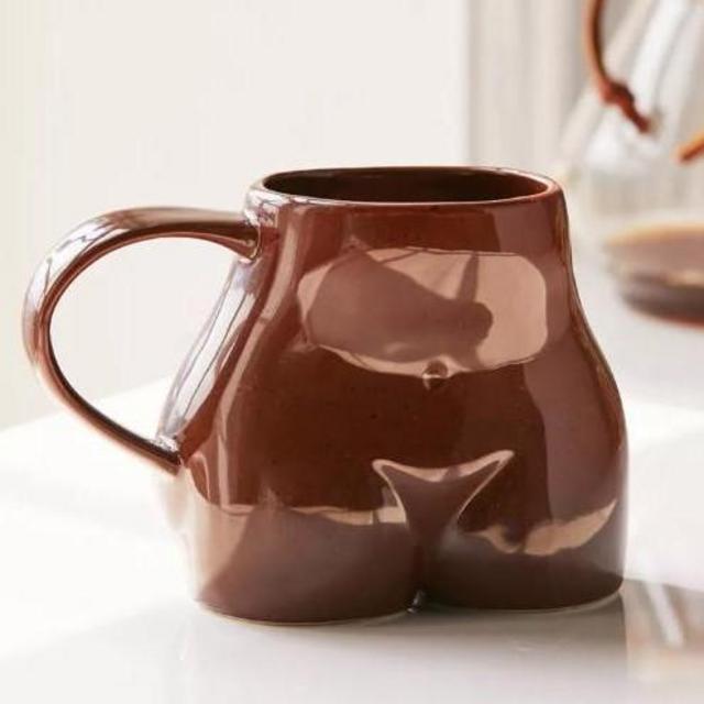 Female Form 12 oz Mug, Dark Brown