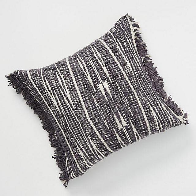 Textured Kadin Pillow, Charcoal