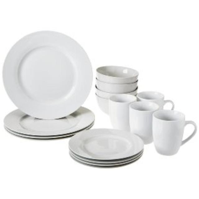 AmazonBasics 16-Piece Dinnerware Set, Service for 4
