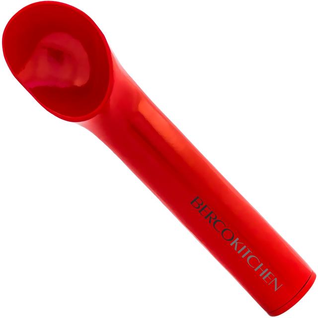 Ice Cream Scoop with Modern Heat Conducting Aluminum Ergonomic Handle (Red)