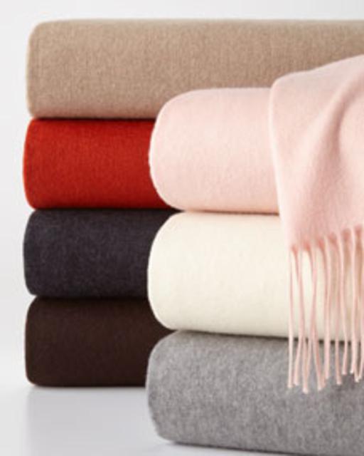 Sofia Cashmere Fringed Cashmere Throw