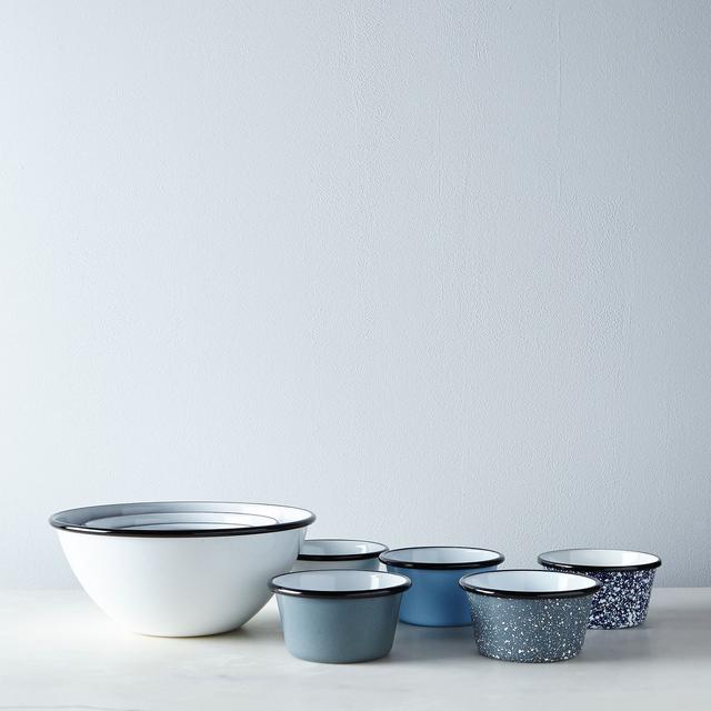 Porcelain Enamelware Nesting Bowls (Sets of 5)