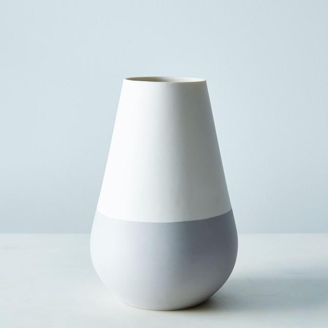 White and Gray Ceramic Vase
