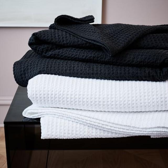 Organic Stitched Blanket - Grey