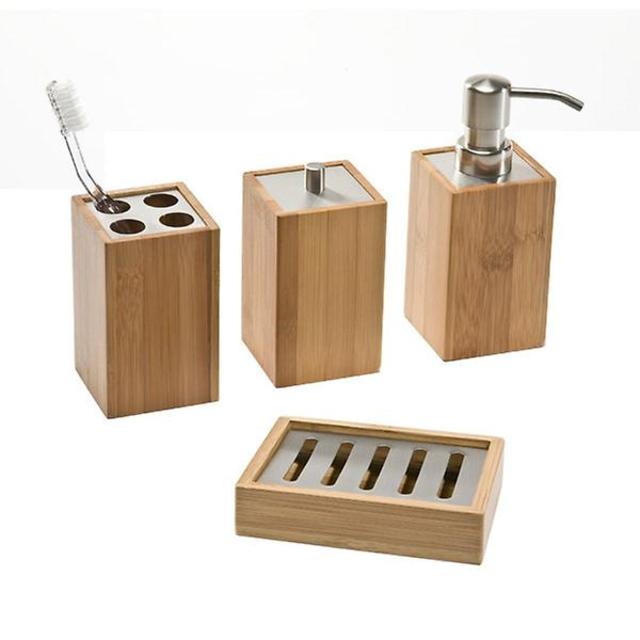 Bamboo Countertop Bathroom Set