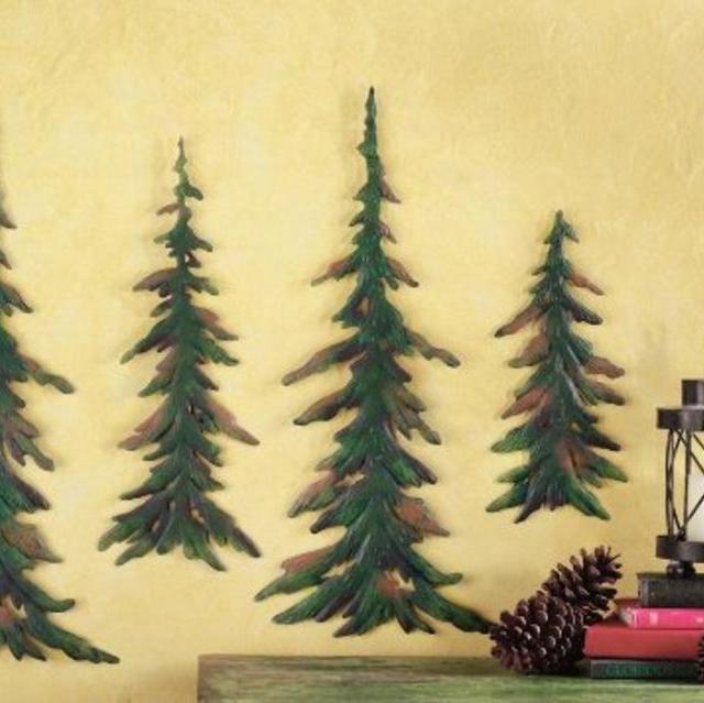 Evergreen Pine Tree Metal Wall Decor Set