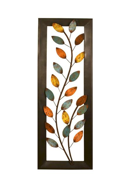 Stratton Home Decor Winding Leaves Panel Wall Decor