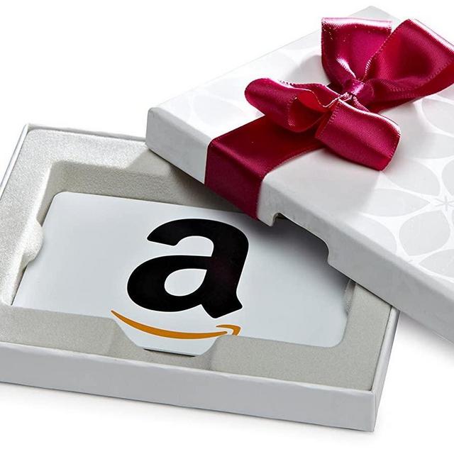 Amazon.com Gift Card in a White Gift Box