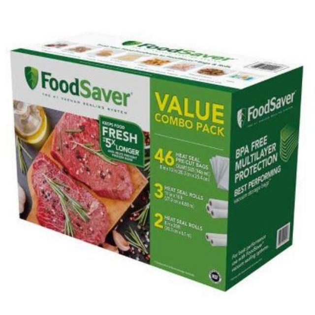 FoodSaver Vacuum Sealer Bag and Roll Combo Pack