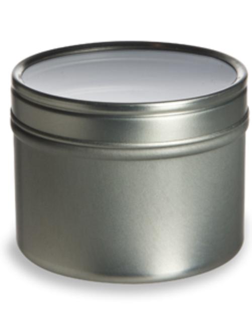 Tin Deep Container 4oz w/ Clear Top Cover