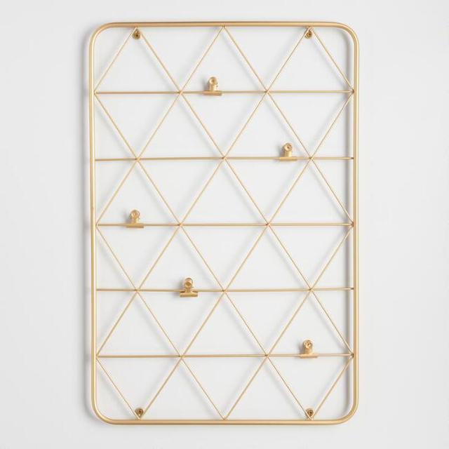 Gold Wire Photo Clip Wall Panel