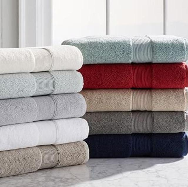 PB Classic 820-Gram Weight Bath Towels - White