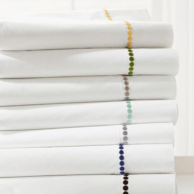 Pearl Embroidered 280-Thread-Count Sheet Set - King in Gray Mist