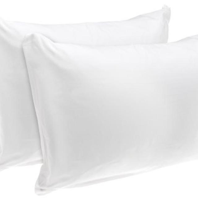 Cotton Zippered Pillow Protector, Set of 2 (Standard Size)