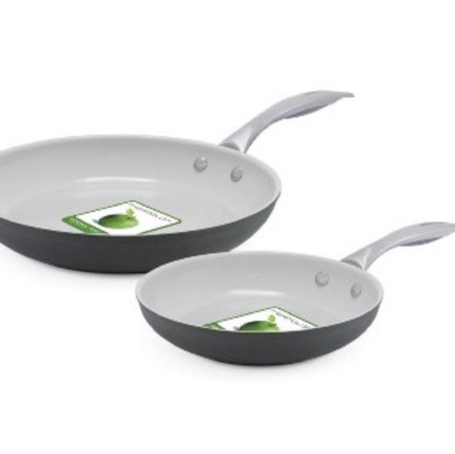 GreenLife 8 and 10 Inch Hard Anodized Non-Stick Ceramic Gourmet Fry Pan Set