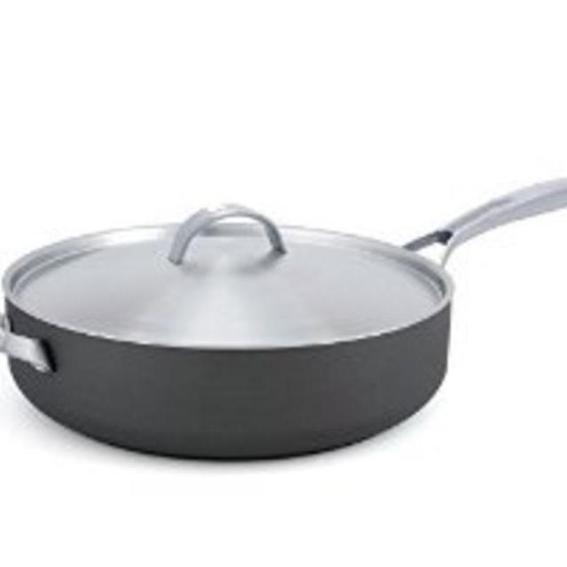 GreenPan Paris 4 Quart Hard Anodized Non-Stick Ceramic Covered Saute Pan with Helper Handle