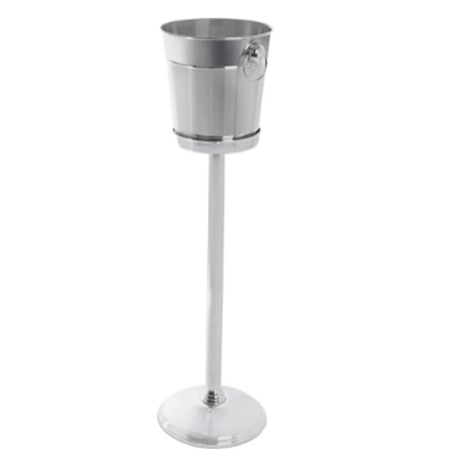 BirdRock Home Stainless Steel Wine Cooler with Stand - Party Drink Cooler Holder - Handles - Wine Chiller - Free Standing - Outdoor or Indoor Use