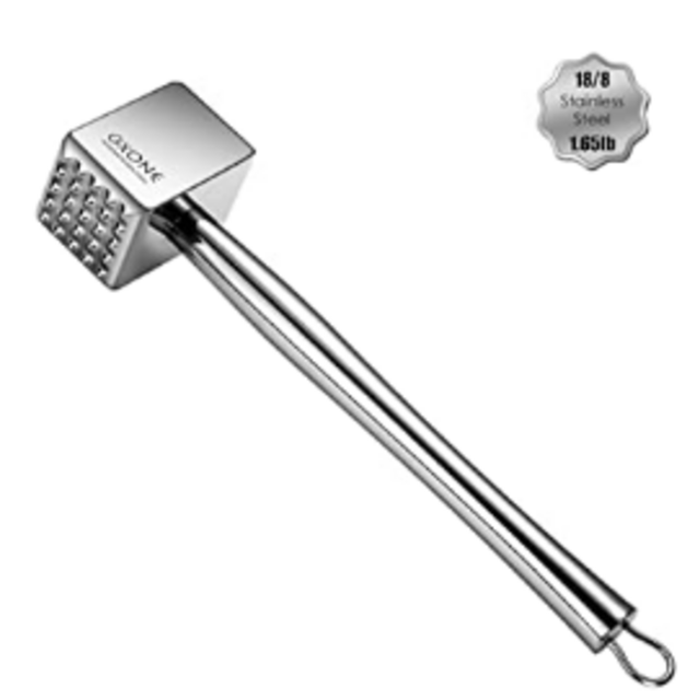 304 Stainless Steel Heavy Sturdy Meat Mallet/Pounder/Hammer Tool (1.65lb)