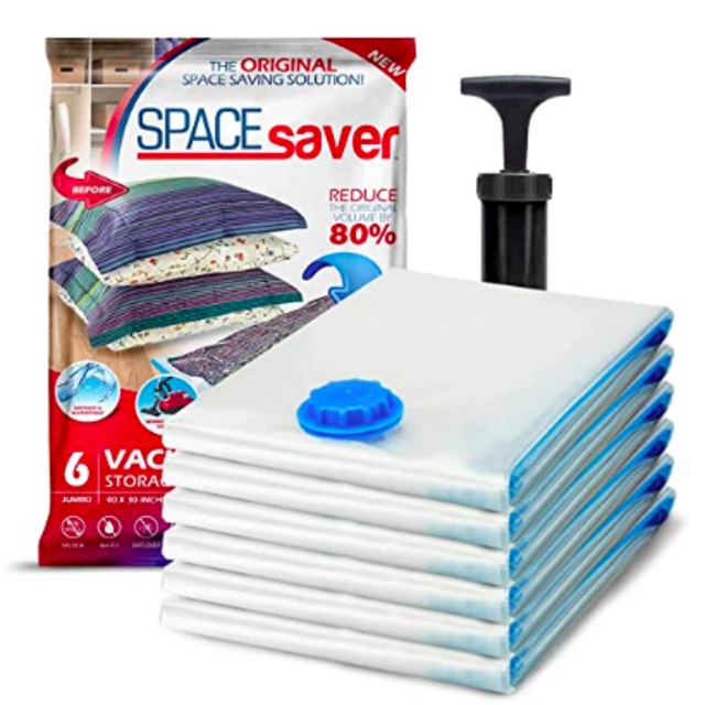 Spacesaver Premium Vacuum Storage Bags (JUMBO 6 Pack)