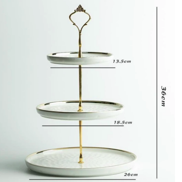 Phnom Penh Multi-layered Dessert Stand (LARGE, white)