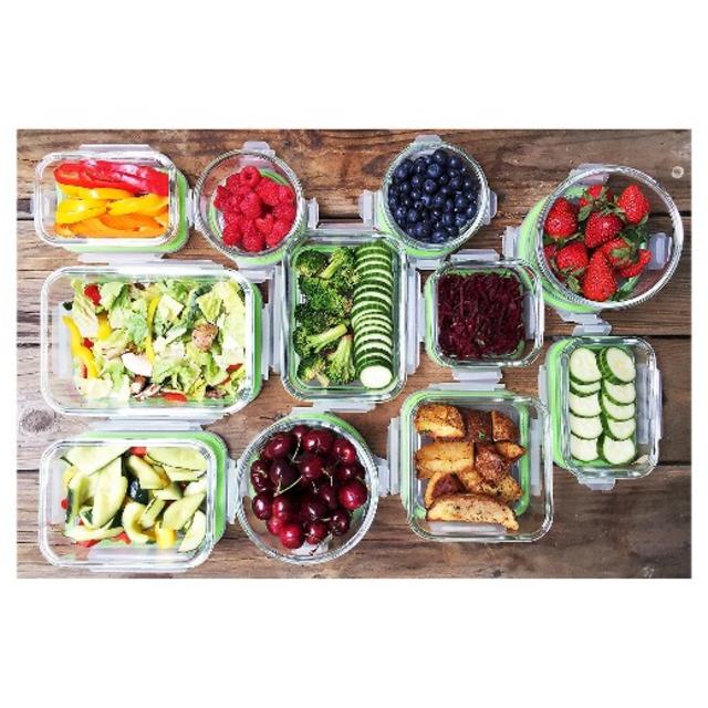 Kinetic GoGreen Glassworks 22-Piece Oven Safe Glass Food Storage Container Set with Lid